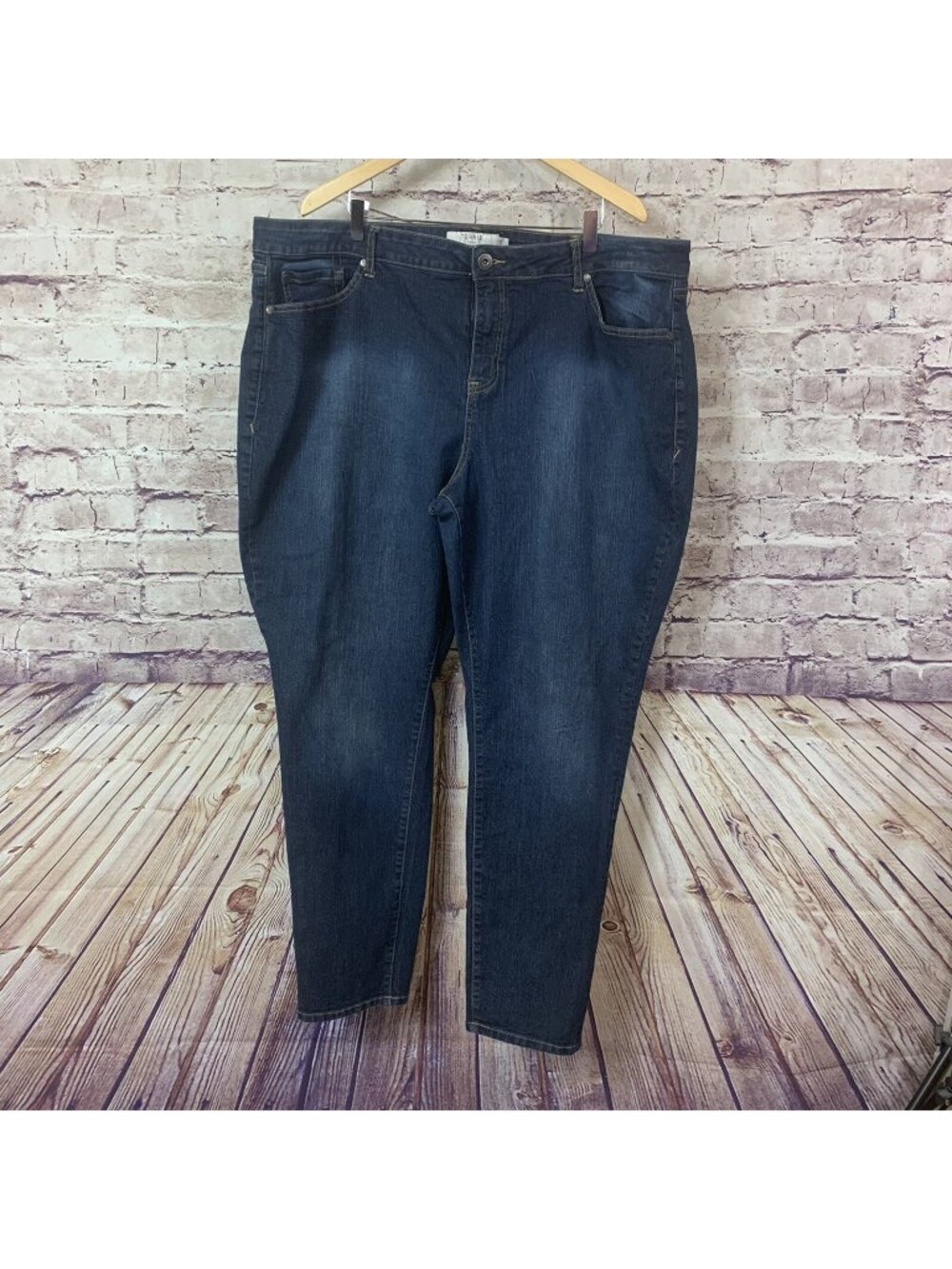 Torrid Blue Curvy Skinny Tapered Leg High Rise Denim Jeans